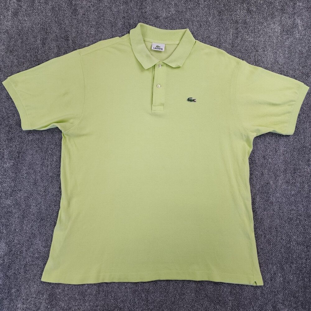 Lacoste Shirt Mens 7 2XL Green Polo Short Sleeve Embroidered Logo Preppy Golf